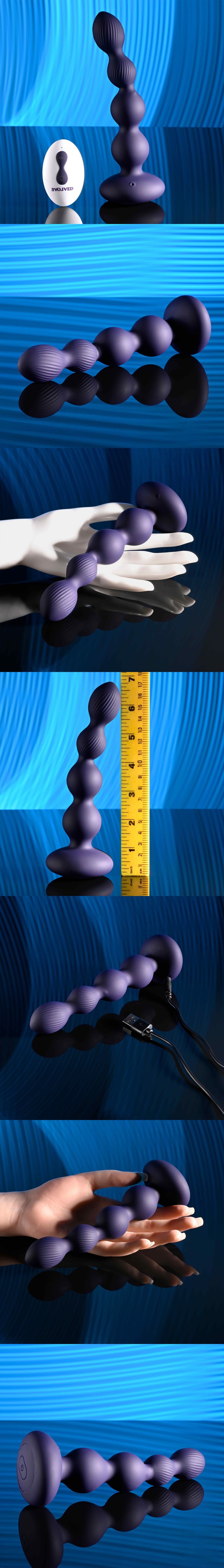 Pleasure Orbit Rotating & Vibrating Anal Beads with Remote