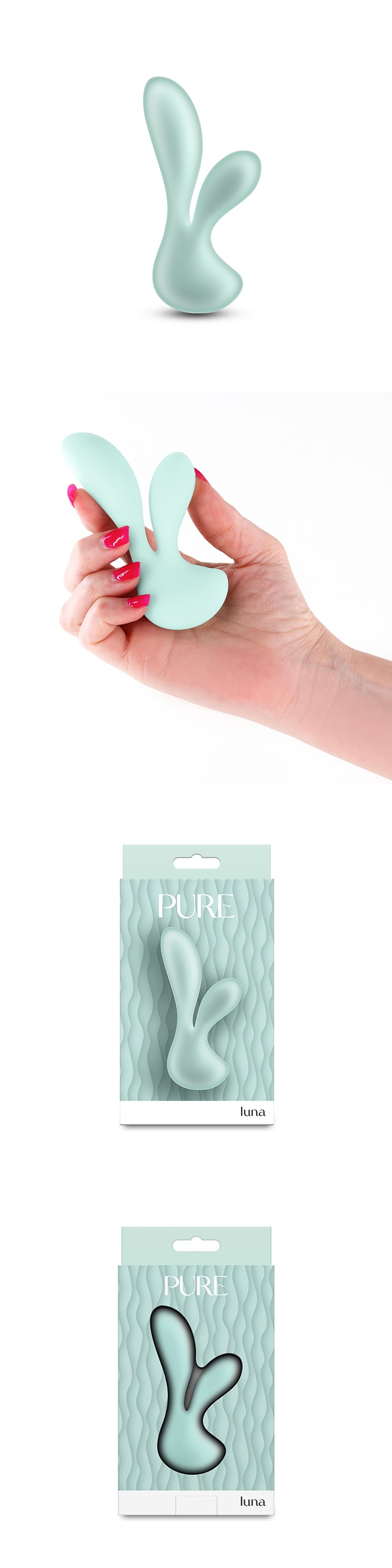 Pure Luna Dual-Layered Silicone Mini Rabbit Vibrator