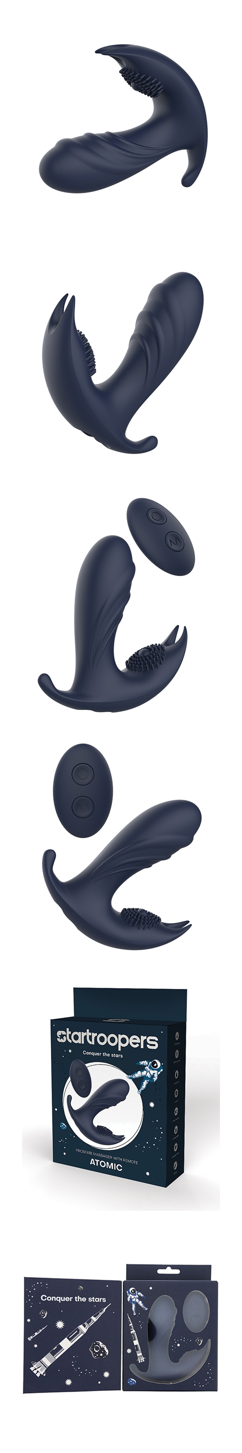 Star Troopers Triple Stimulator Prostate Massager with Remote