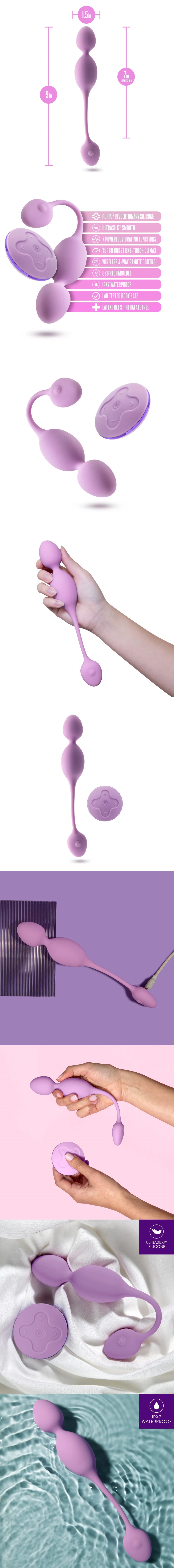 Blush Wellness Raine Kegel Ball Trainer Vibrator with Remote