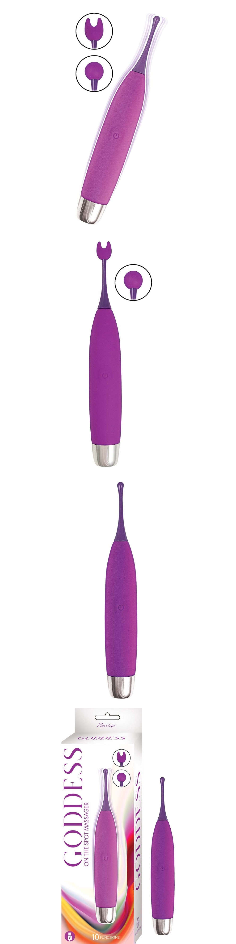 Goddess On The Spot Clitoral Stimulator with 2 Attachments