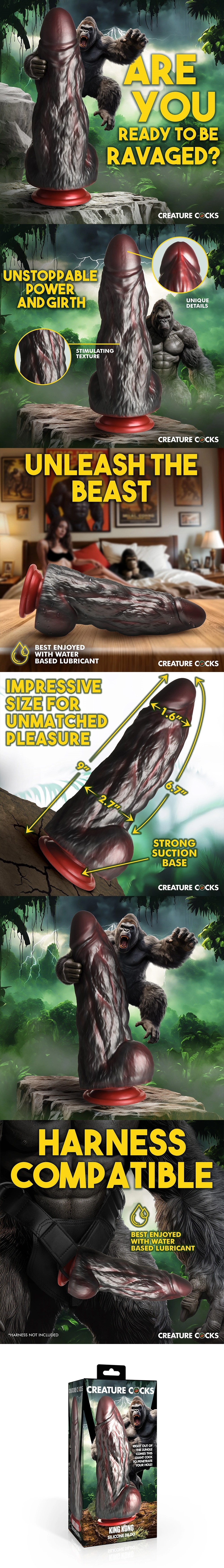 Creature Cocks King Kong Fantasy Dildo with Suction Cup