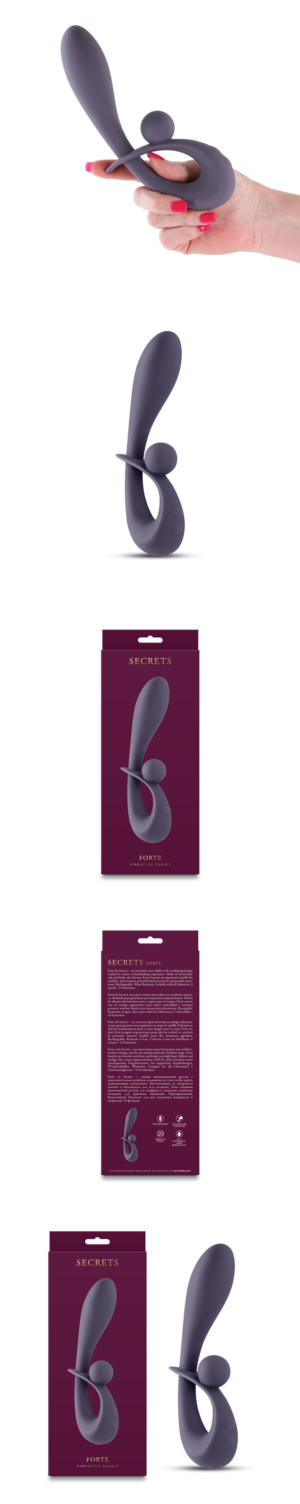 NS Novelties Secrets Forte Rabbit Vibrator