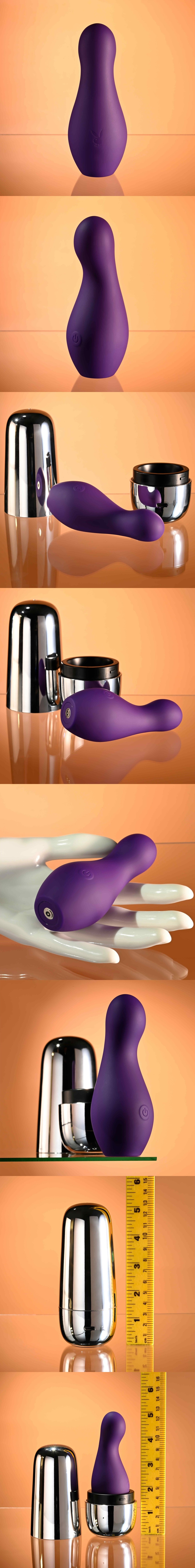 Playboy Pleasure The Jet Set Silicone Vibrator with Silver Travel Case