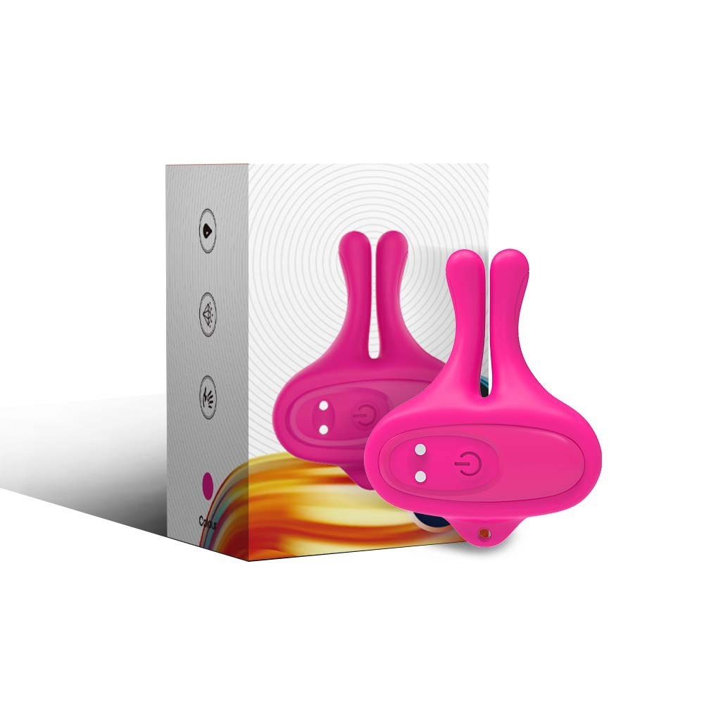 Rabbit Ears Vibrating Nipple Clips Silicone Nipple Toy