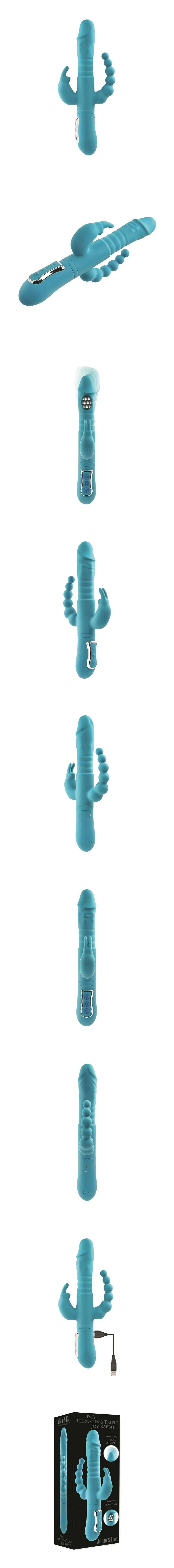 Adam & Eve Eve's Thrusting Triple Joy Rabbit Vibrator