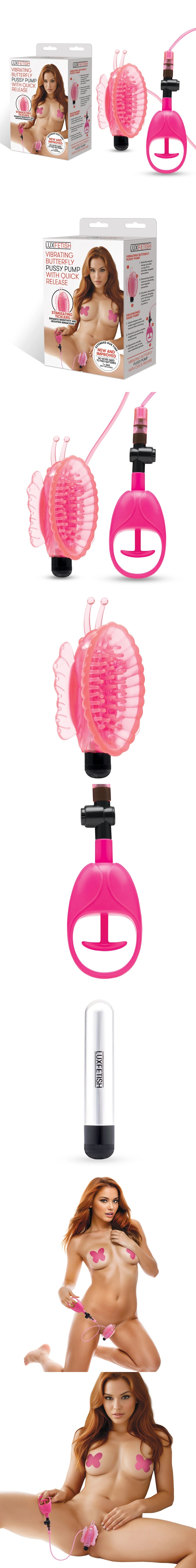 Vibrating Butterfly Pussy Pump with Quick Release