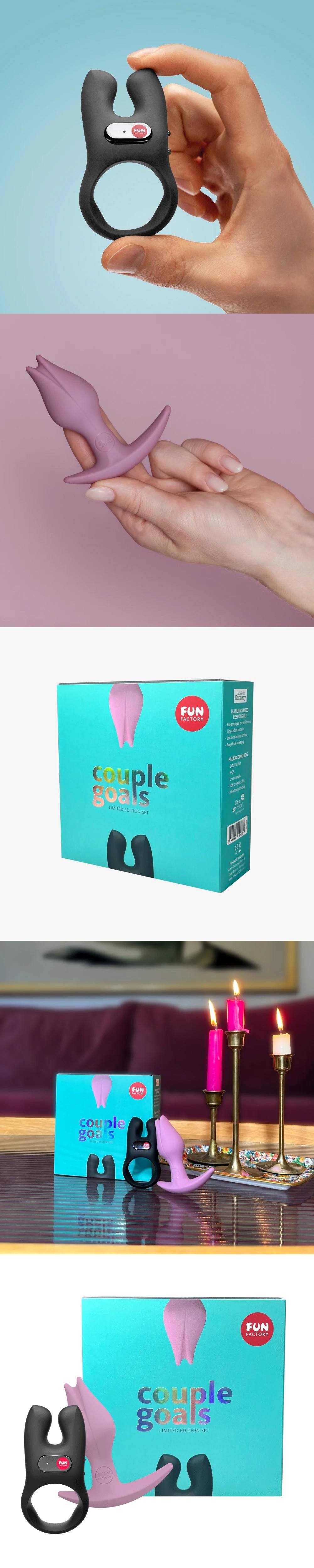 FUN FACTORY Couple Goals Set - Vibrating Cock Ring & Butt Plug