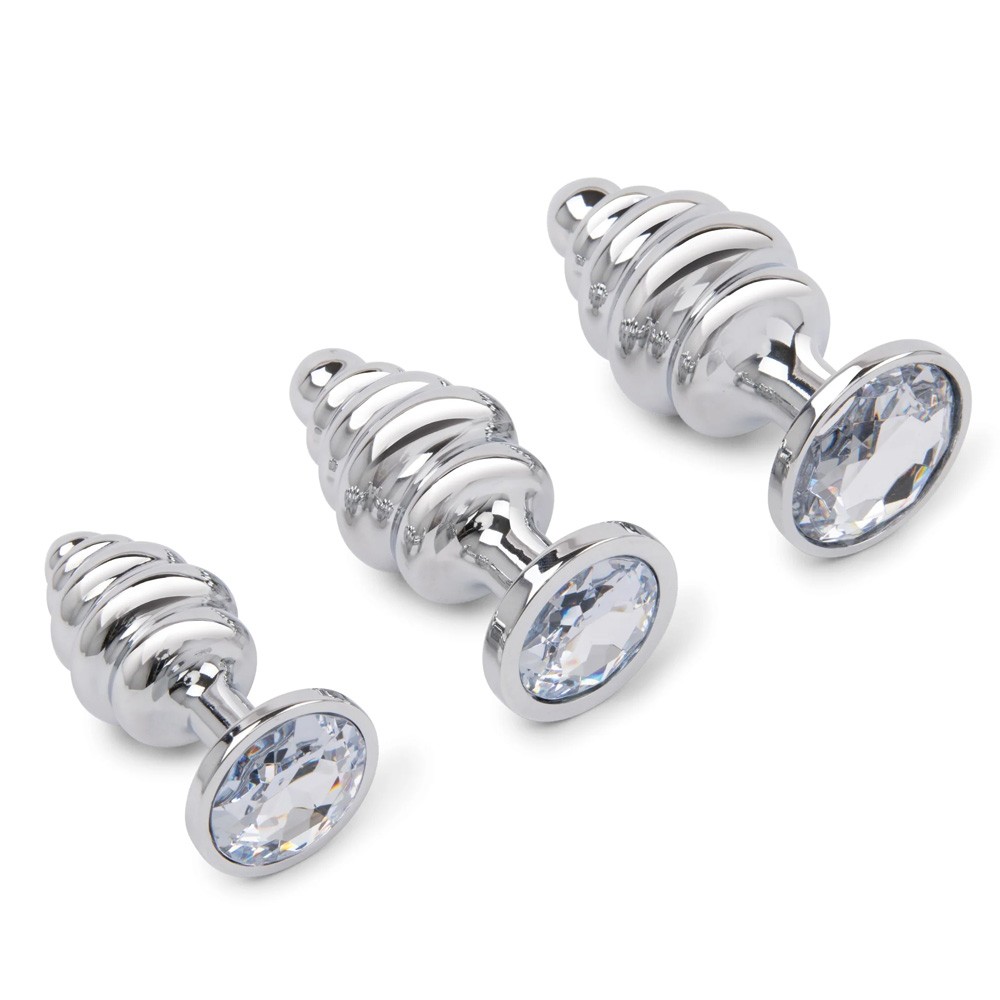 Ripple Bling Bling Anal Training Kit Metal Butt Plugs