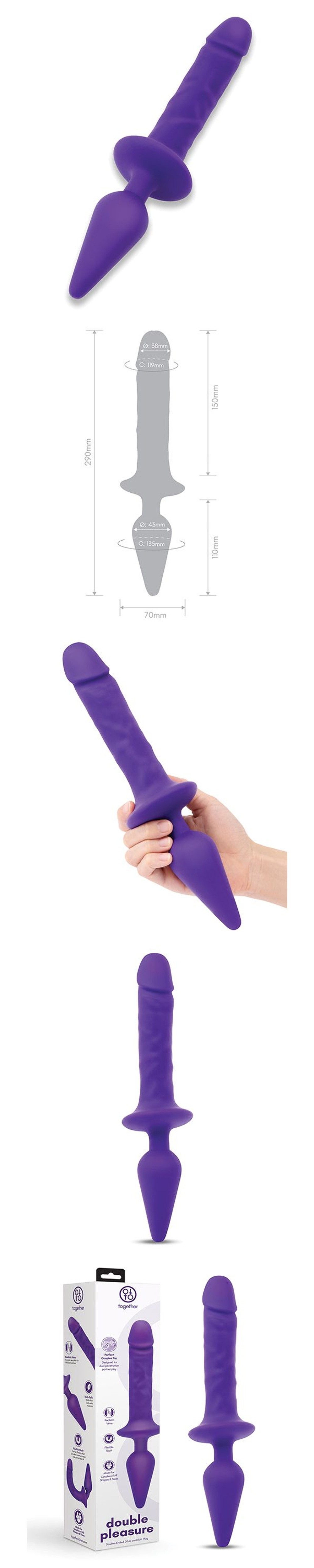 Double Pleasure Silicone Dildo & Butt Plug