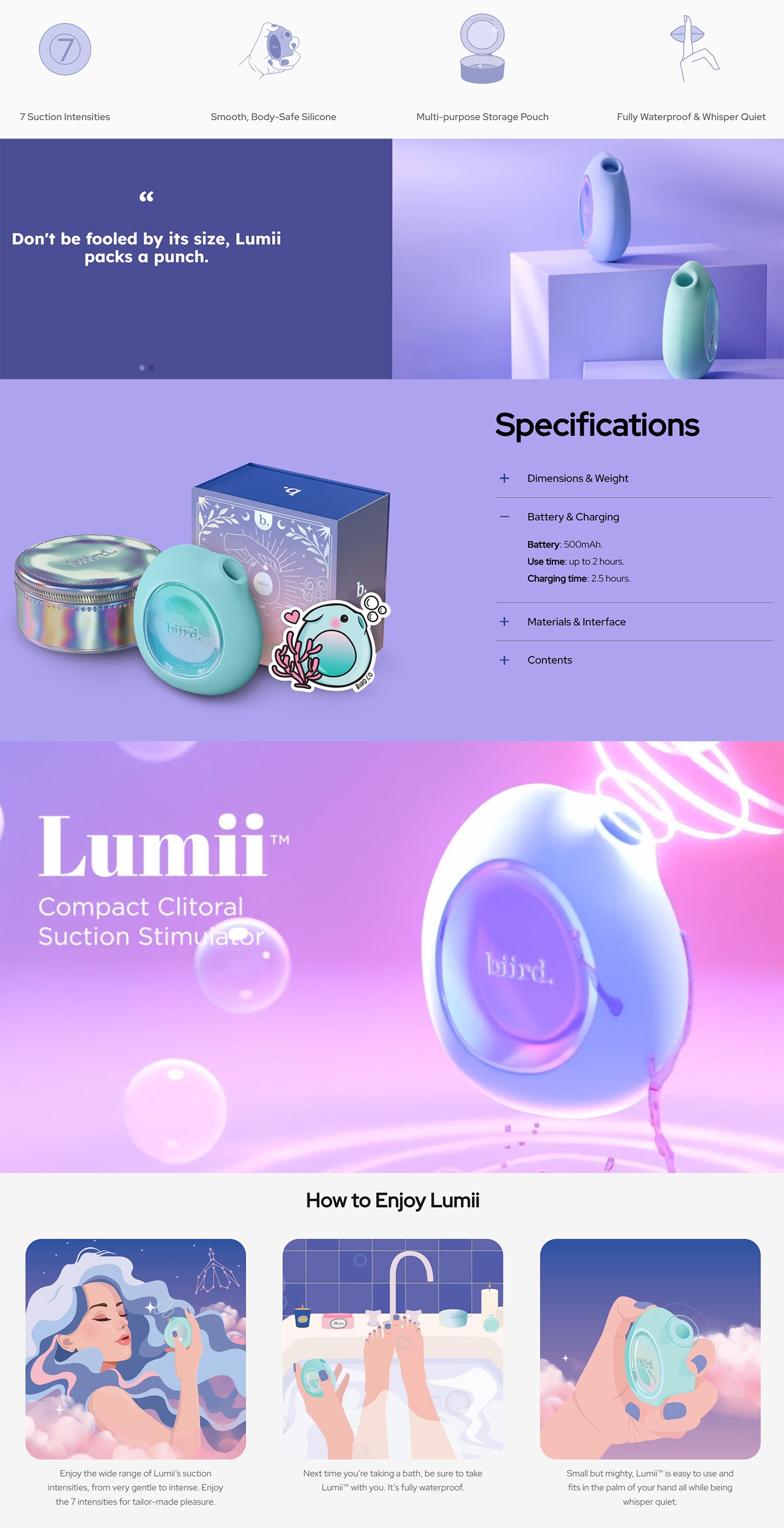 Biird Lumii Clitoral Stimulator Suction Vibrator