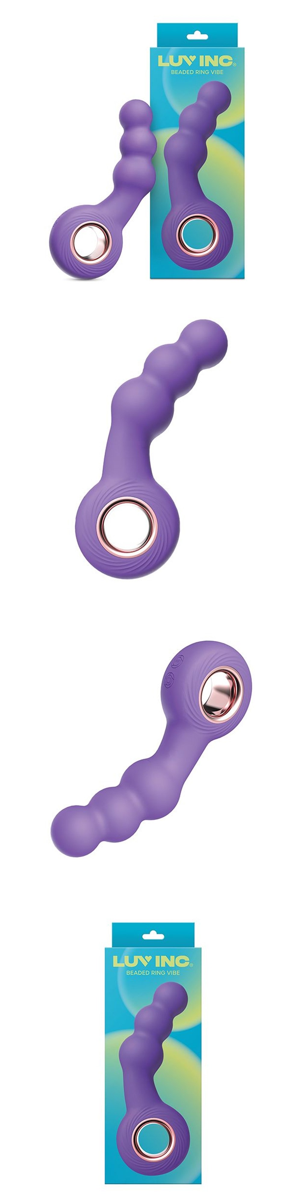 Vibrating Anal Beaded Ring Butt Plug Vibrator