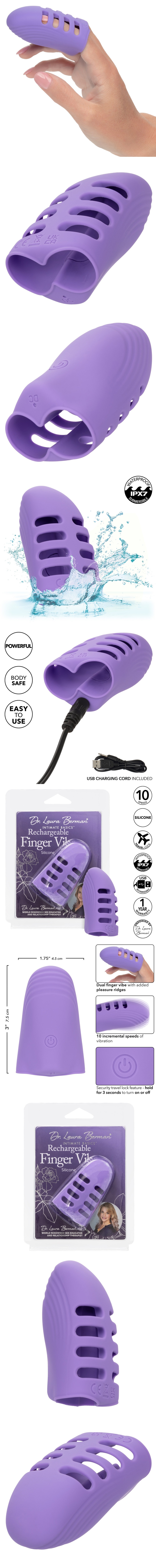 Dr. Laura Berman Silicone Finger Vibrator