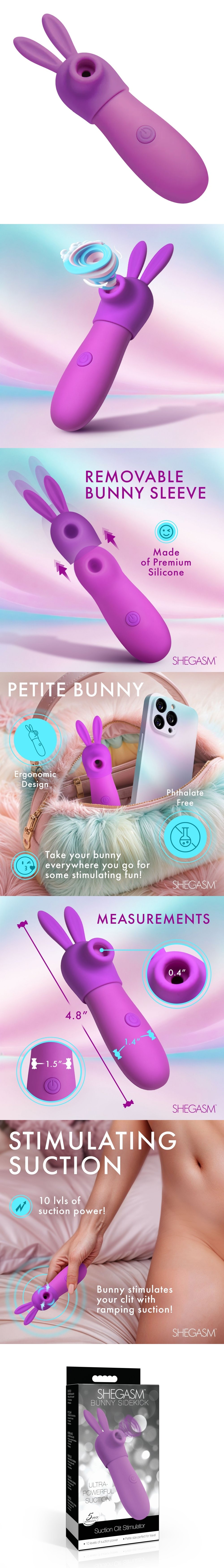 Bunny Sidekick Sucking Vibrator Clitoral Stimulator