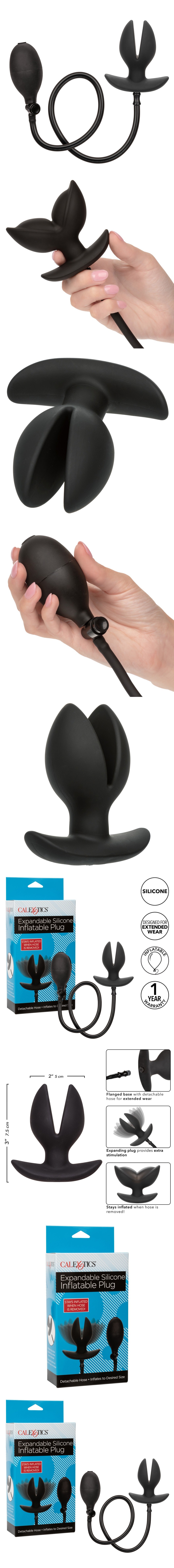 CalExotics Expandable Silicone Inflatable Anal Plug