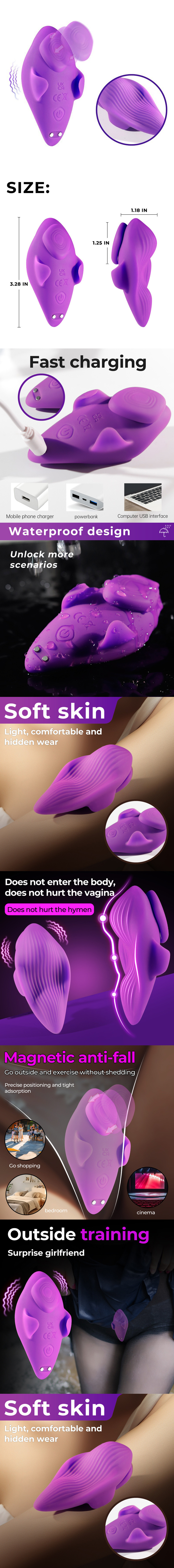 Swallow Wearable Vibrator Magnetic Panty Women Masturbator