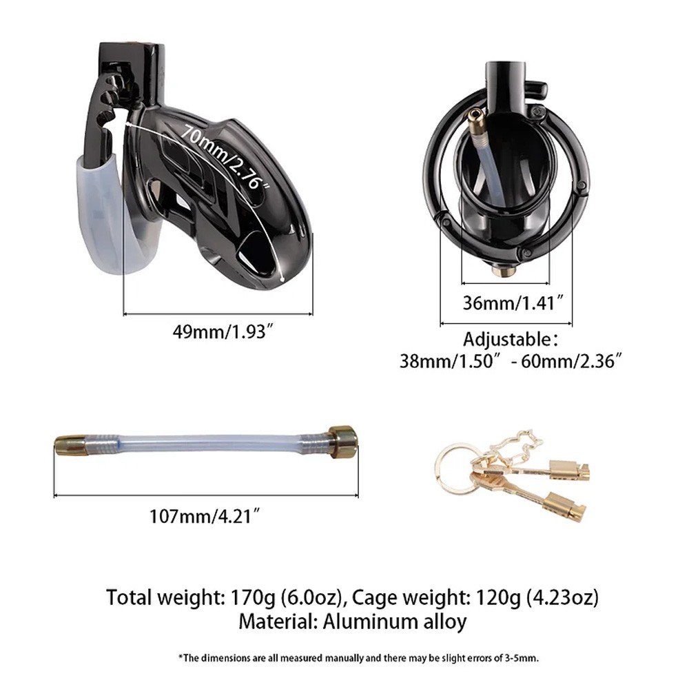 LOCKINK Outlaw Chastity Penis Cage & Urethral Sounding with Keys