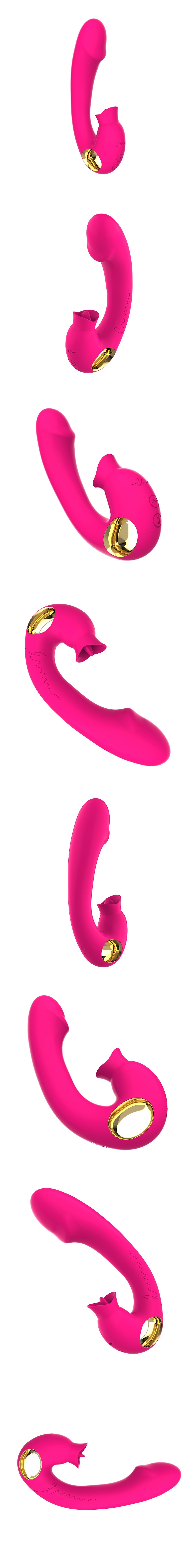 Rabbit Vibrator Tongue Lick Clitoral Curved G-Spot Stimulation