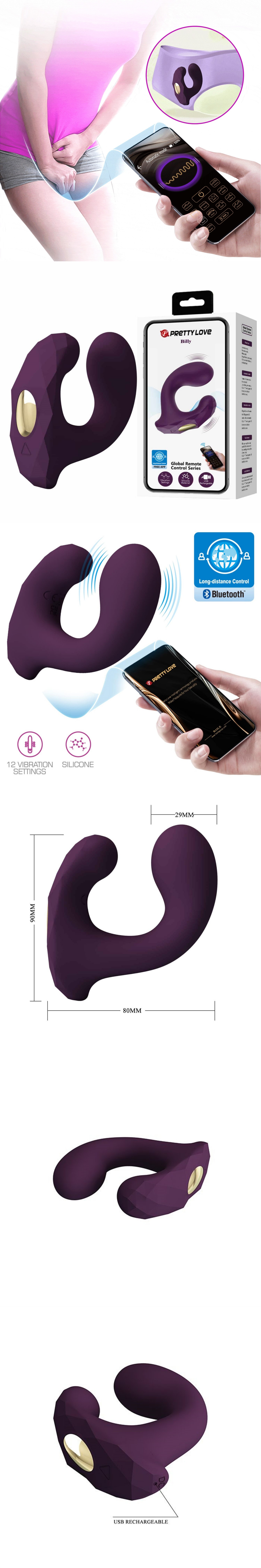 Pretty Love Billy Wearable G-spot & Clit Vibrator with App Control