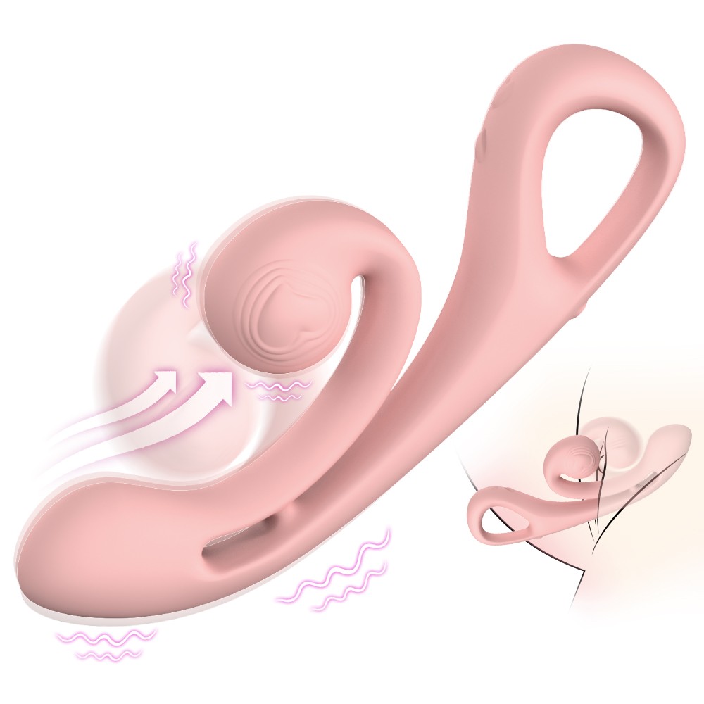 S-Hande 2 in 1 Snail Shape Clit Stimulator Rabbit Vibrator