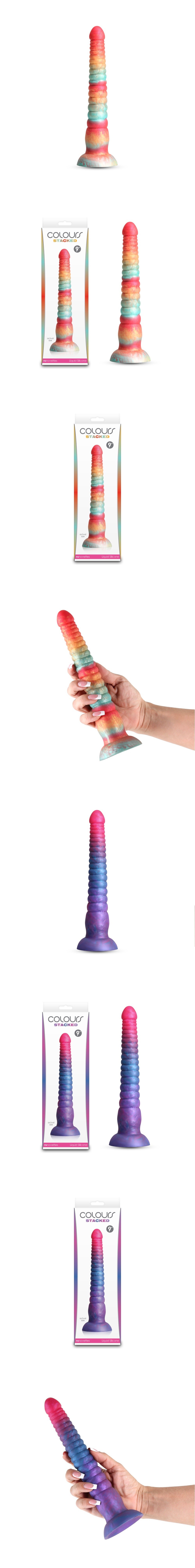 NS Novelties Stacked 9" Beaded Extra Long Dildo