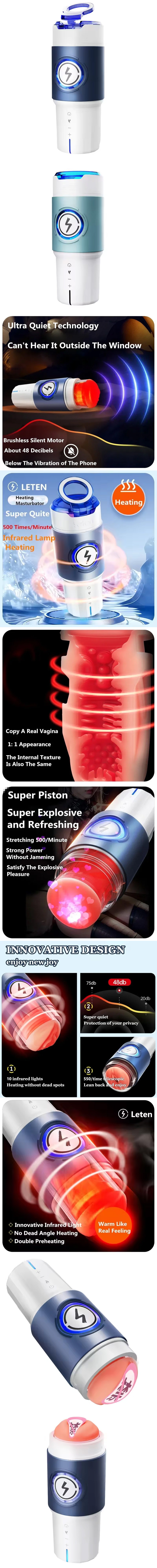 Leten Vaginal Sucking Stimulation Cup Electric Male Masturbator 