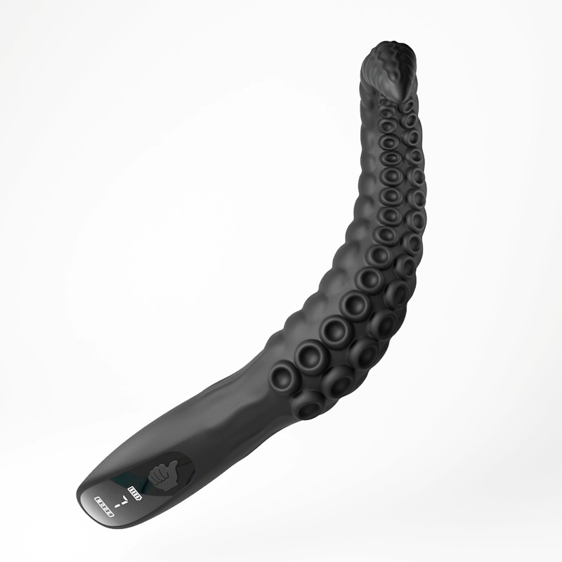 Body-safe silicone tentacle vibrator with hypoallergenic and waterproof design