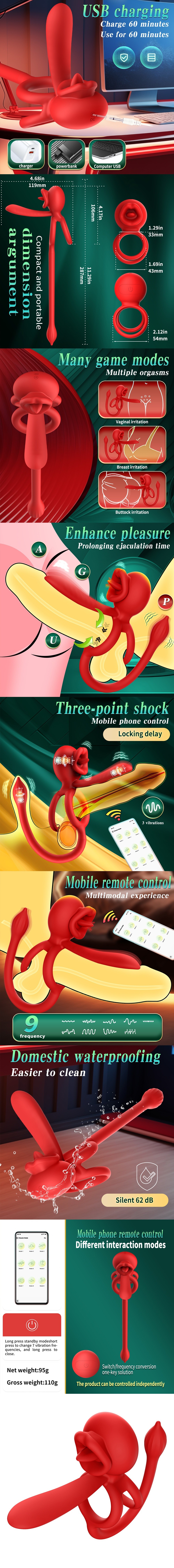 venusfun vibrating penis ring tongue licking masturbator with app control