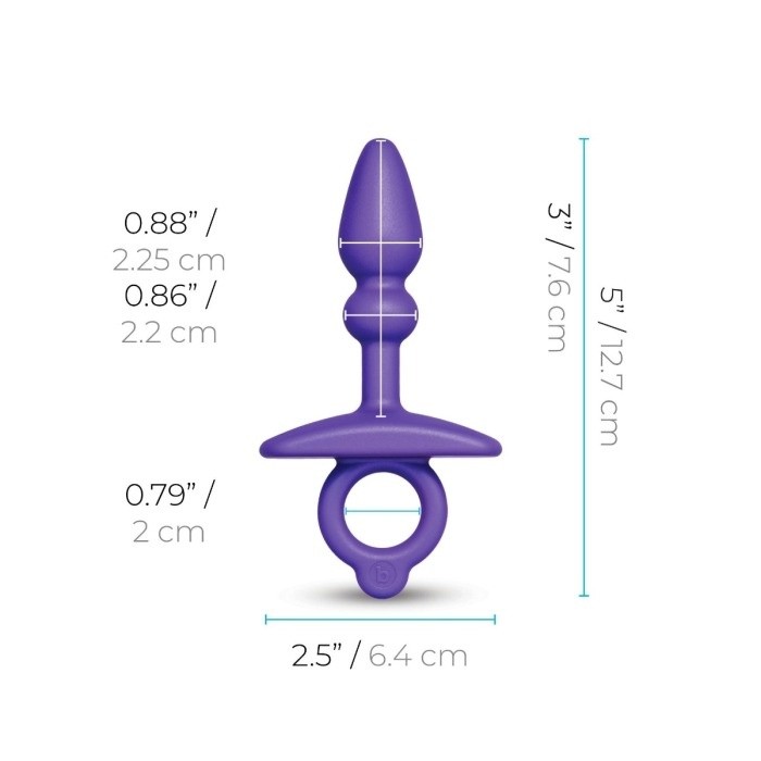 b-Vibe Butties Dart Silicone Anal Butt Plug Mini Portable Purple Adult Toy