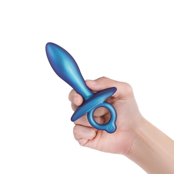 b-Vibe Butties Slide Silicone Butt Plug with Finger Ring Mini Male Sex Toy