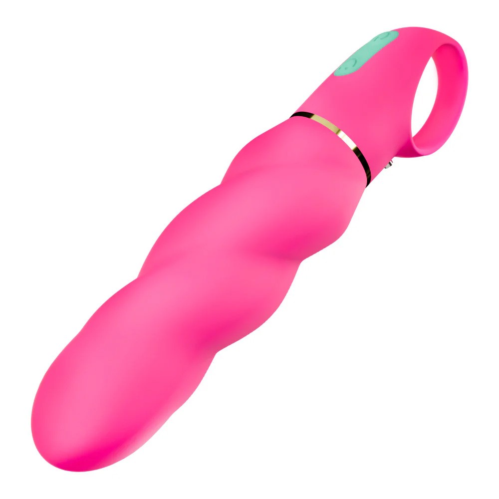 blush aria amazing af 6 inch spiral silicone vibrator in fuchsia