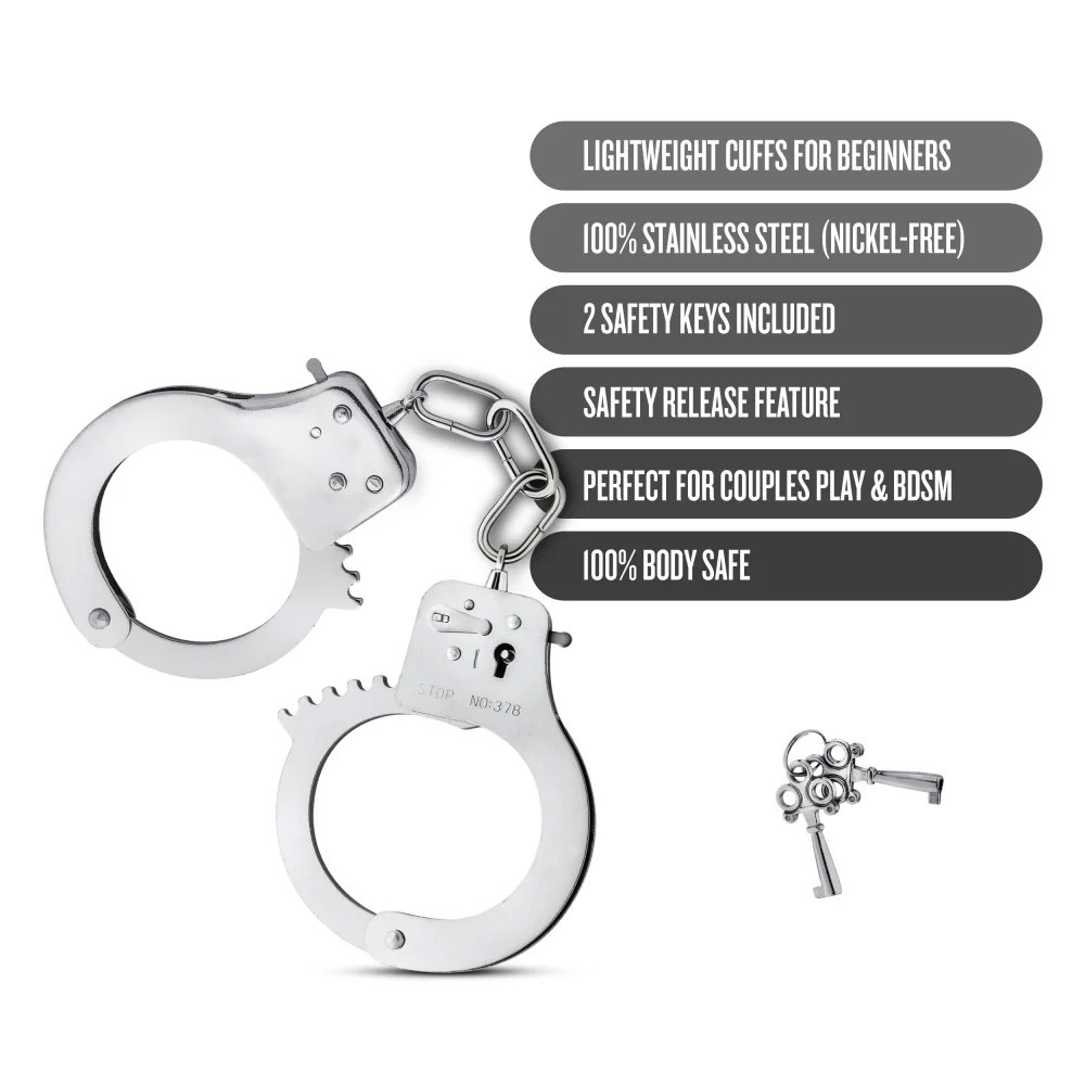 close-up of safety release lever on adjustable bondage wrist cuffs