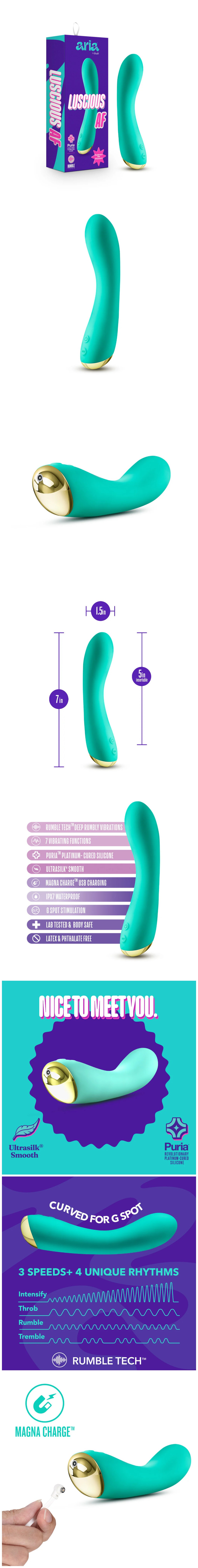 blush aria luscious af stimulation silicone g-spot vibrator