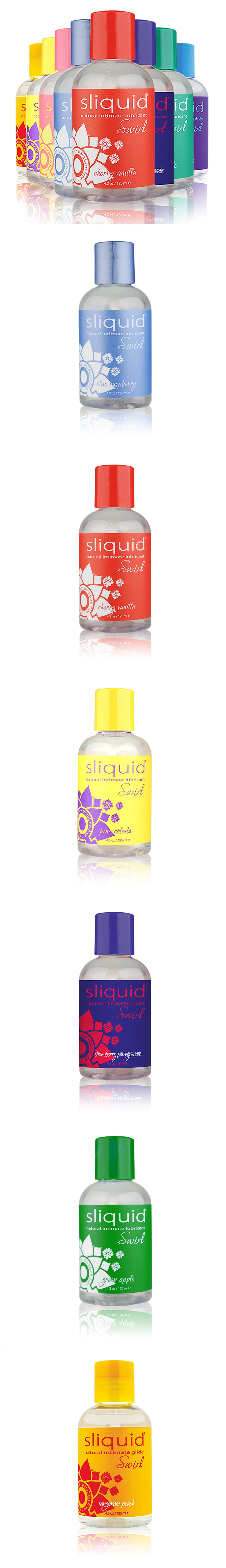 sliquid naturals swirl water based glycerin and paraben free lubricant 4.2 oz
