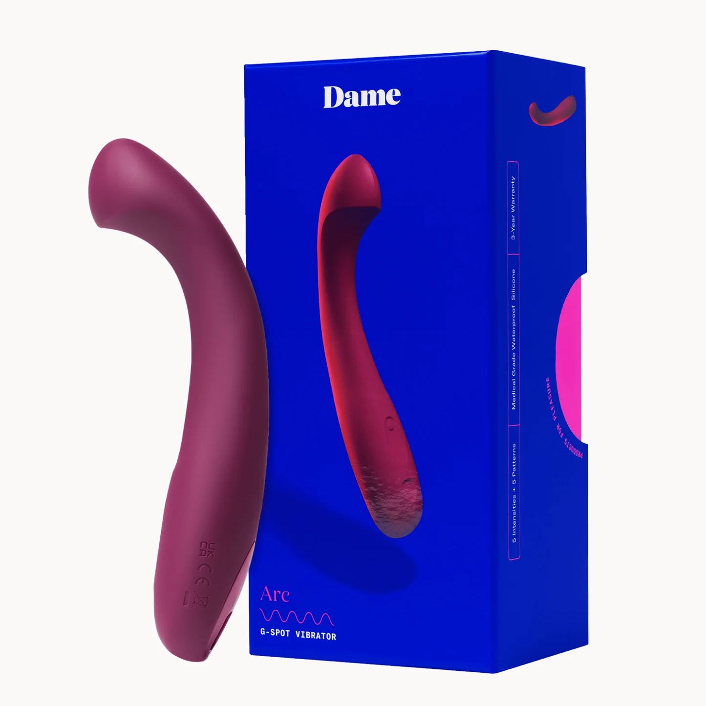 Dame Arc G-Spot Vibrator for Women Waterproof Body Multicolors