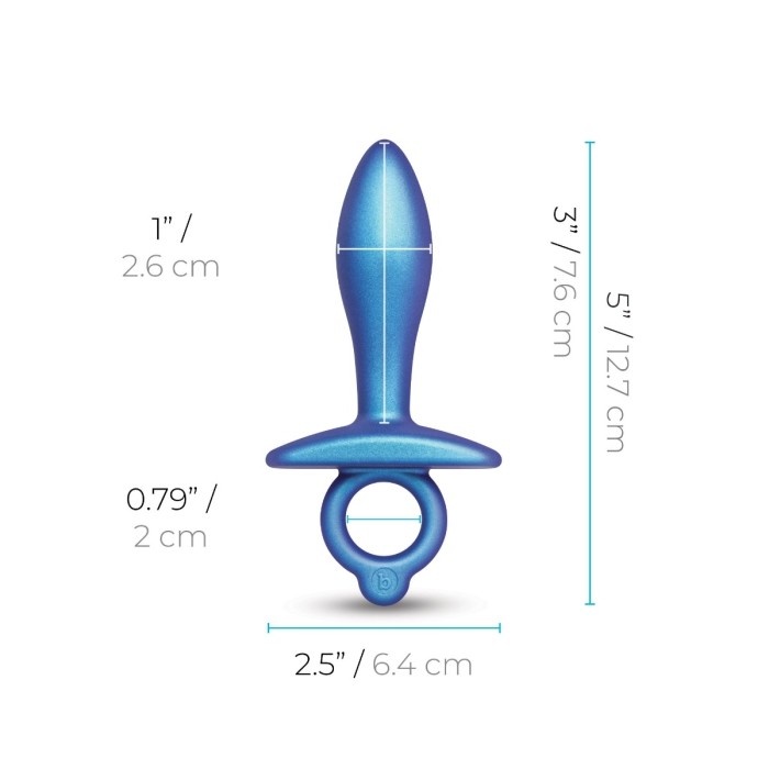 b-Vibe Butties Slide Silicone Butt Plug with Finger Ring Mini Male Sex Toy