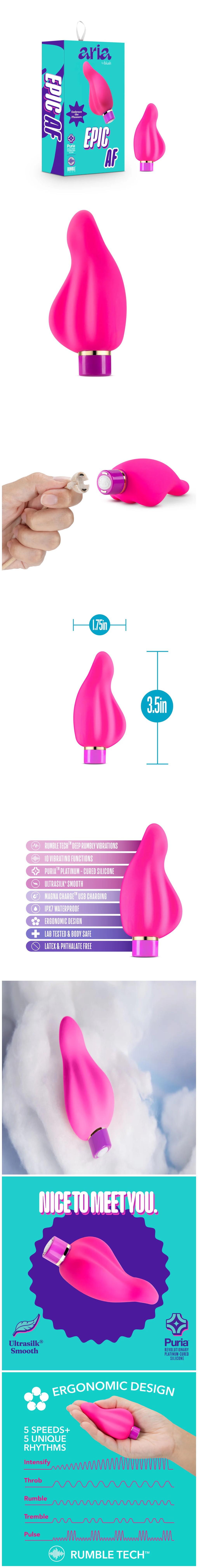 blush aria epic af curved fuchsia silicone clitoral vibrator blush aria epic af curved fuchsia silicone clitoral vibrator