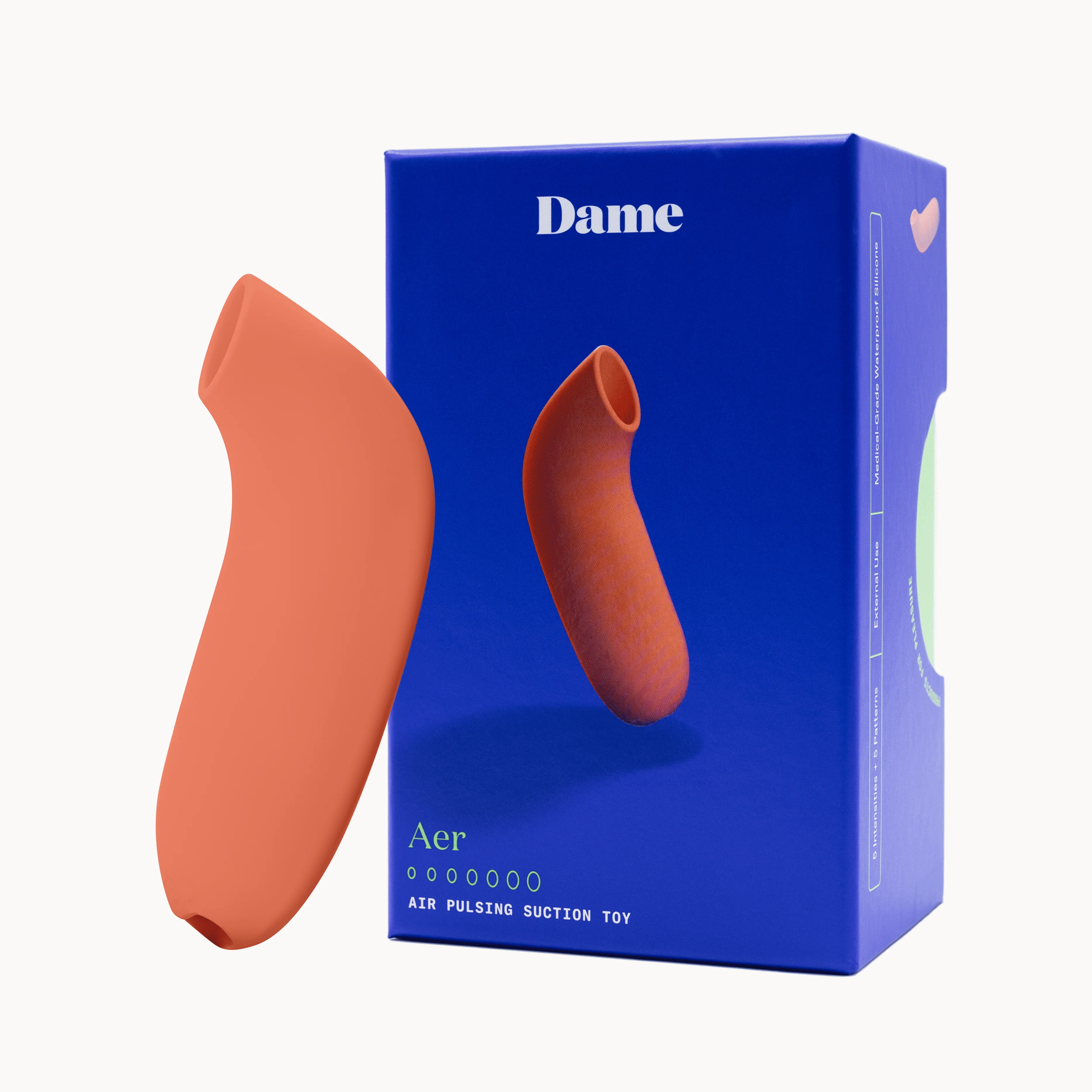 Dame AER Massager for Women Suction Soft Seal Angles Feeling Thrilling Comfortable