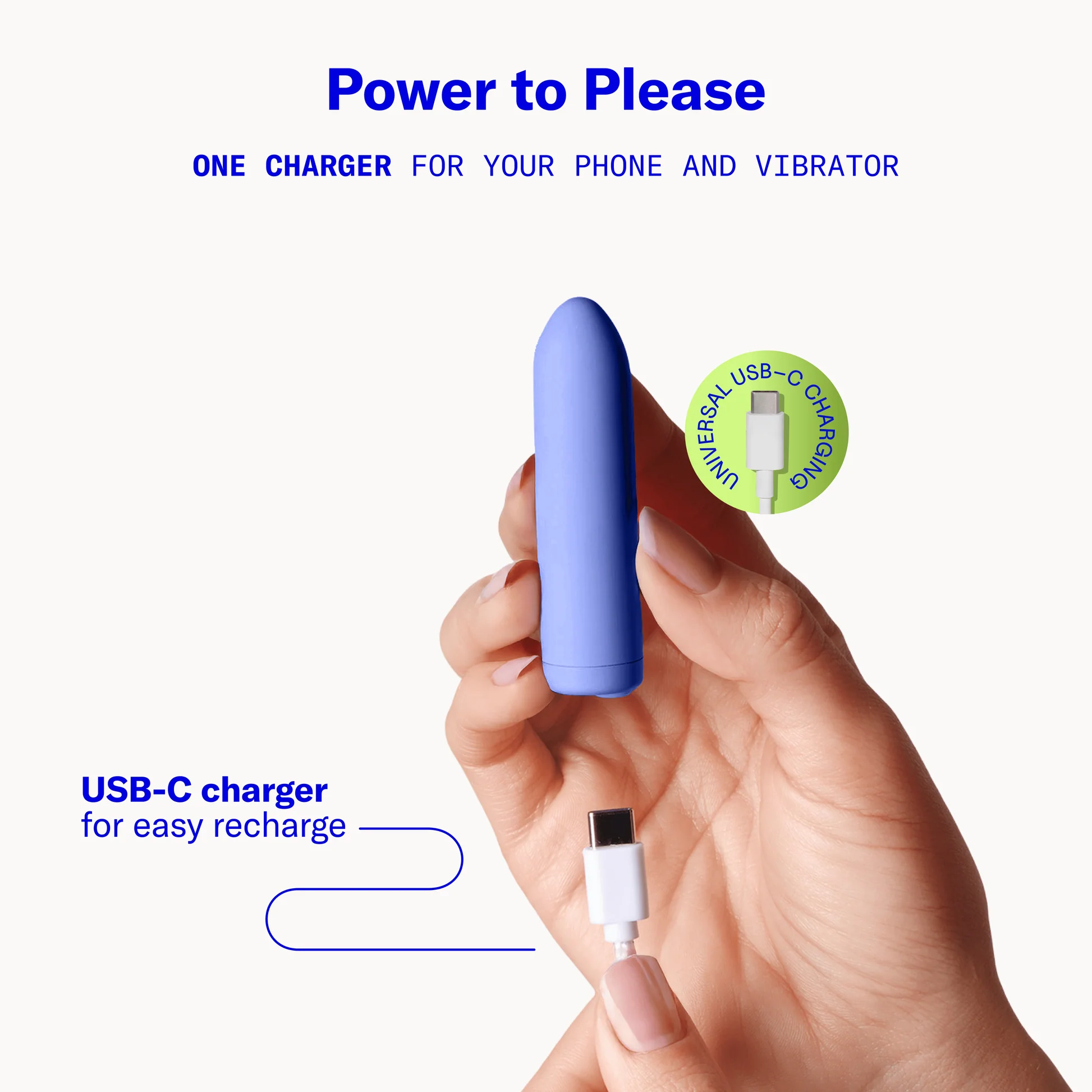 Dame Zee Bullet Vibrator Handheld Portable Small Massager USB Rechargeable