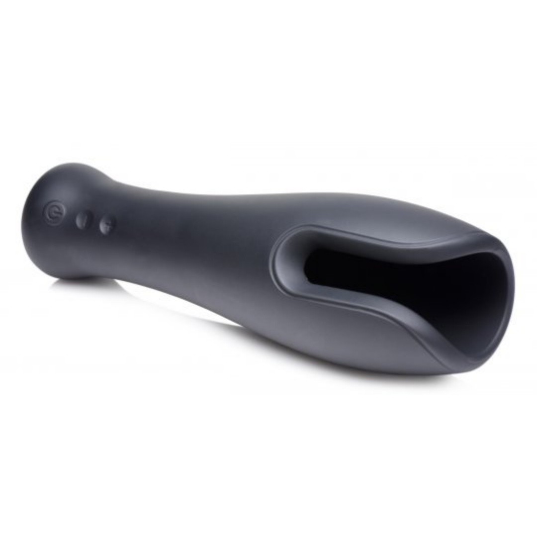 XR Brands Male Masturbator 10X Vibrating Silicone Stroker Adult Sex Machine