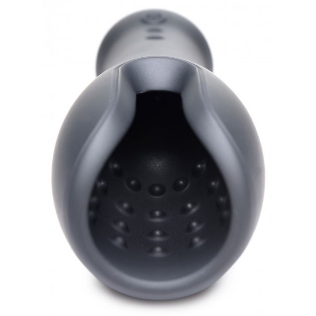 XR Brands Male Masturbator 10X Vibrating Silicone Stroker Adult Sex Machine