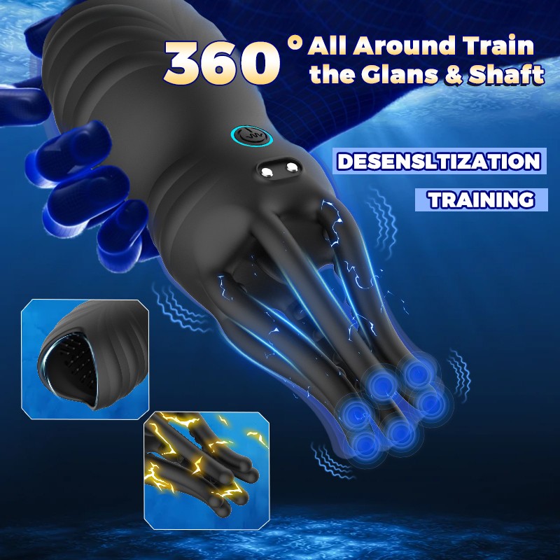 Venusfun Male Masturbator Glans Vibrator Sissy Chastity Devices Penis Delay Sex Toys