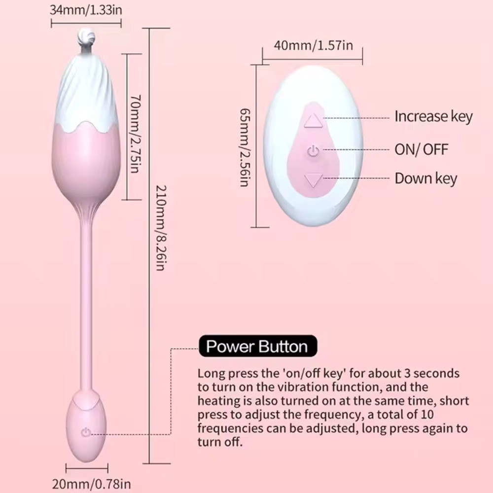 Venusfun Egg Vibrators with 10 Vibration Modes Rotating Bullet Vibrator with Remote Control