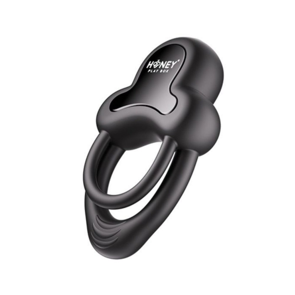 Honey Play Box Anello Vibrating Double Cock Ring with Clitoral Stimulator Penis Rings