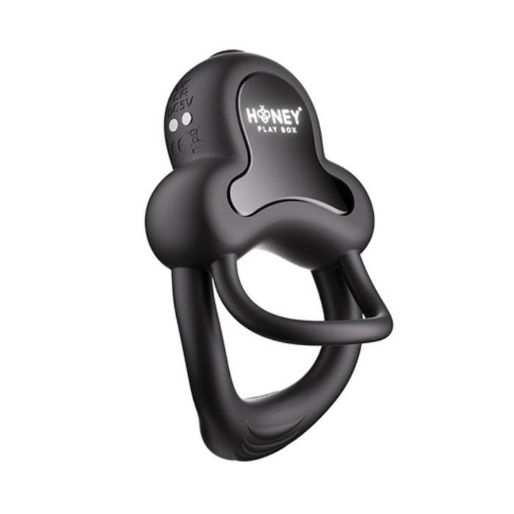 Honey Play Box Anello Vibrating Double Cock Ring with Clitoral Stimulator Penis Rings