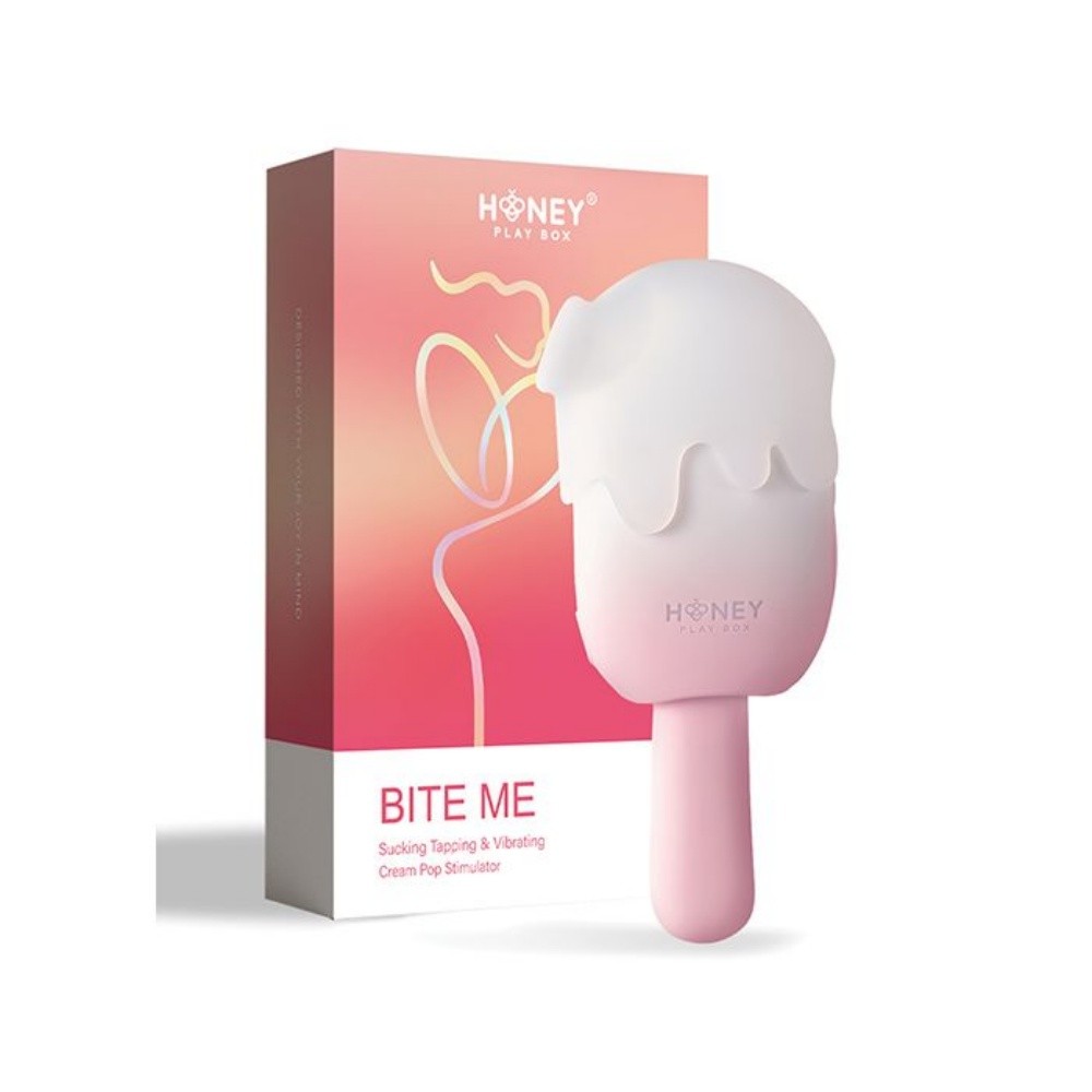 Honey Play Box Clitoral Vibrators Bite Me Sucking Tapping & Vibrating Cream Pop Stimulator