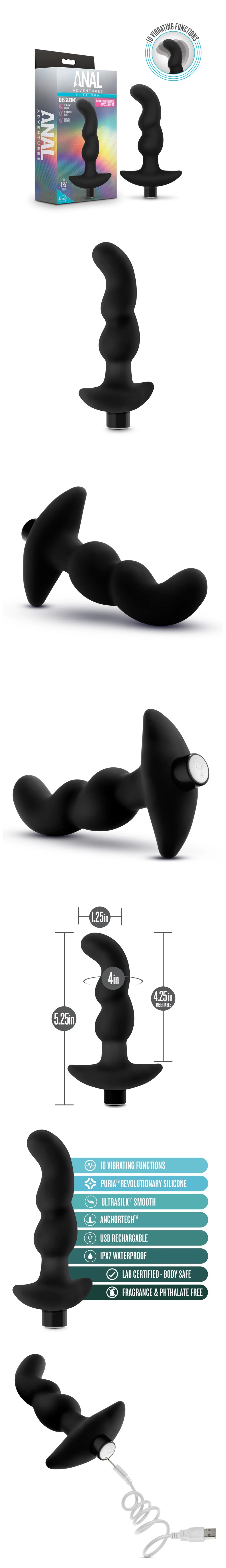 blush anal adventures platinum silicone vibrating prostate massager 03