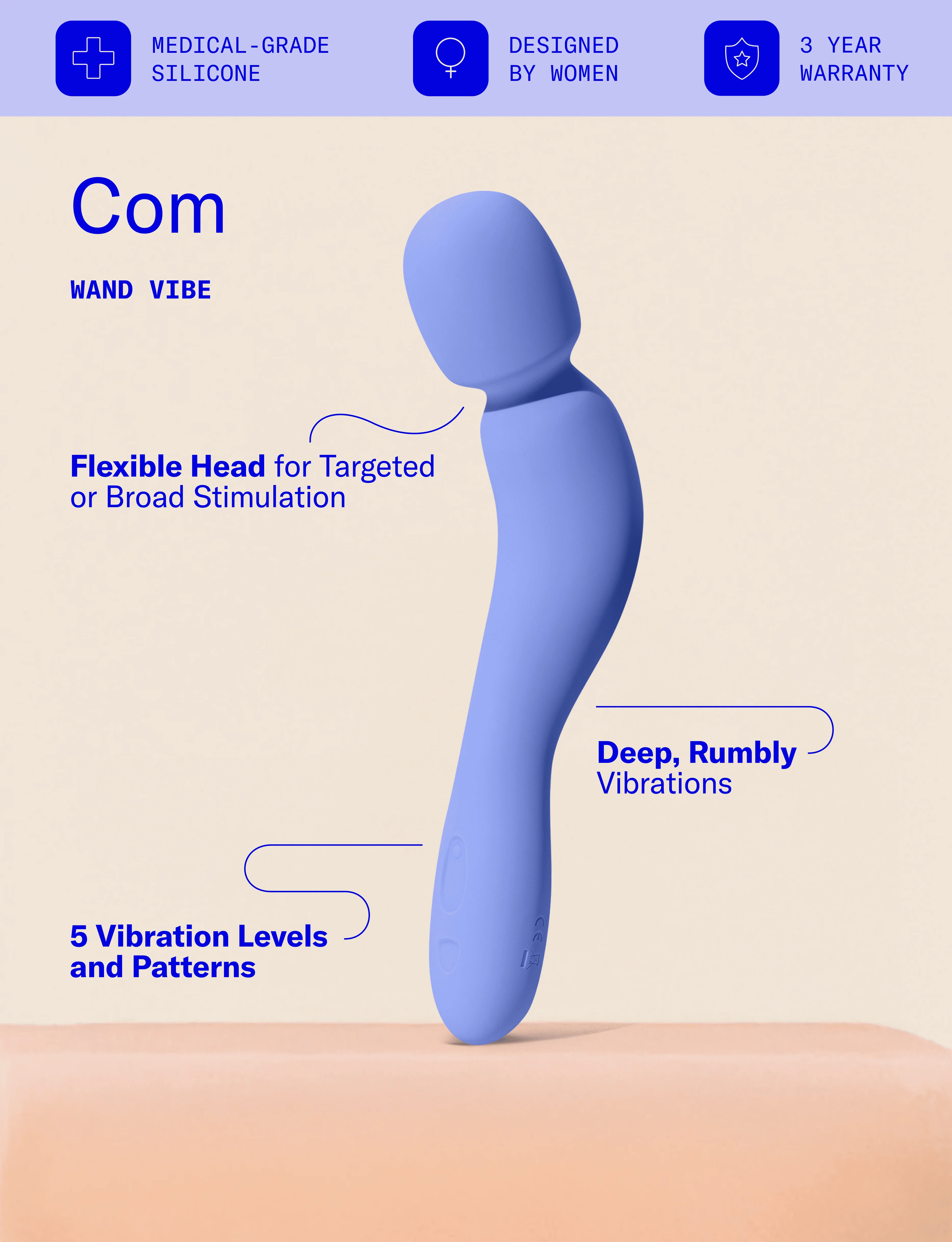dame com periwinkle wand vibrator