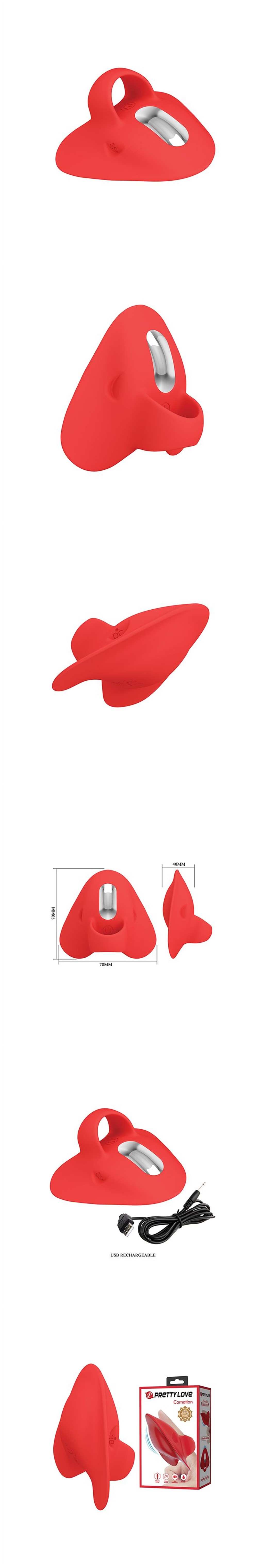 pretty love carnation manta ray clitoral silicone finger vibrator pretty love carnation manta ray clitoral silicone finger vibrator