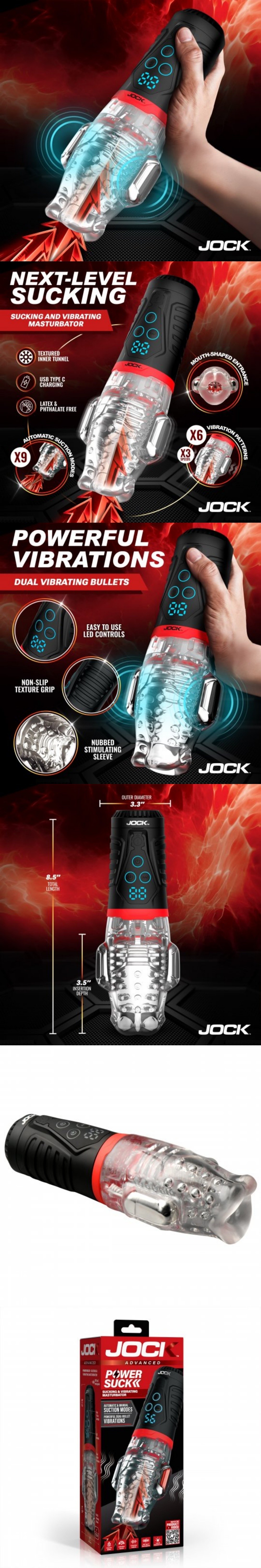 jock male masturbator power suck deep throat vibrating suction male toy